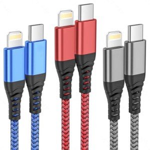 Ofuca MFi Certified USB-C to Lightning Cable 3-Pack