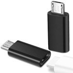 2 Pack USB-C to Micro USB Adapters - Black