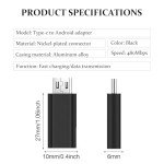 2 Pack USB-C to Micro USB Adapters - Black