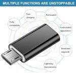 2 Pack USB-C to Micro USB Adapters - Black