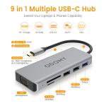 9-in-1 Dual Type-C USB-C Hub for MacBook