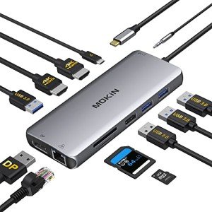 MOKiN 12-in-1 USB-C Dock with Dual Monitor