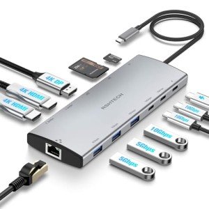 RSHTECH 12-in-1 USB-C Docking Station with Triple Display