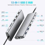 RSHTECH 12-in-1 USB-C Docking Station with Triple Display