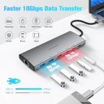 RSHTECH 12-in-1 USB-C Docking Station with Triple Display