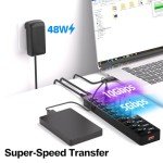 11-Port USB-C Hub with Fast Charging Ports