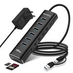 RSHTECH 10Gbps 8-Port USB-C Hub with Card Readers