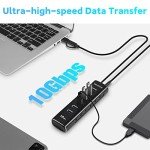 RSHTECH 10Gbps 8-Port USB-C Hub with Card Readers