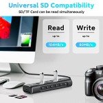 RSHTECH 10Gbps 8-Port USB-C Hub with Card Readers