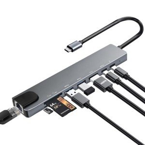 8-in-1 USB-C Hub with Ethernet and 4K HDMI