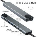 8-in-1 USB-C Hub with Ethernet and 4K HDMI