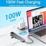 8-in-1 USB-C Hub with Ethernet and 4K HDMI