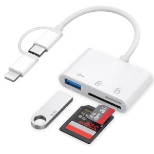 USB-C SD Card Reader for iPhone and iPad