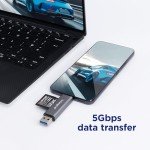 Dual USB-C & USB 3.0 Card Reader Adapter