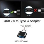 USB-C to USB Adapter 2 Pack (Black)