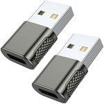 AuviPal USB-C to USB Adapter 2 Pack - Space Grey