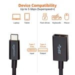 USB-C to USB-A Female Adapter Cable, 5Gbps