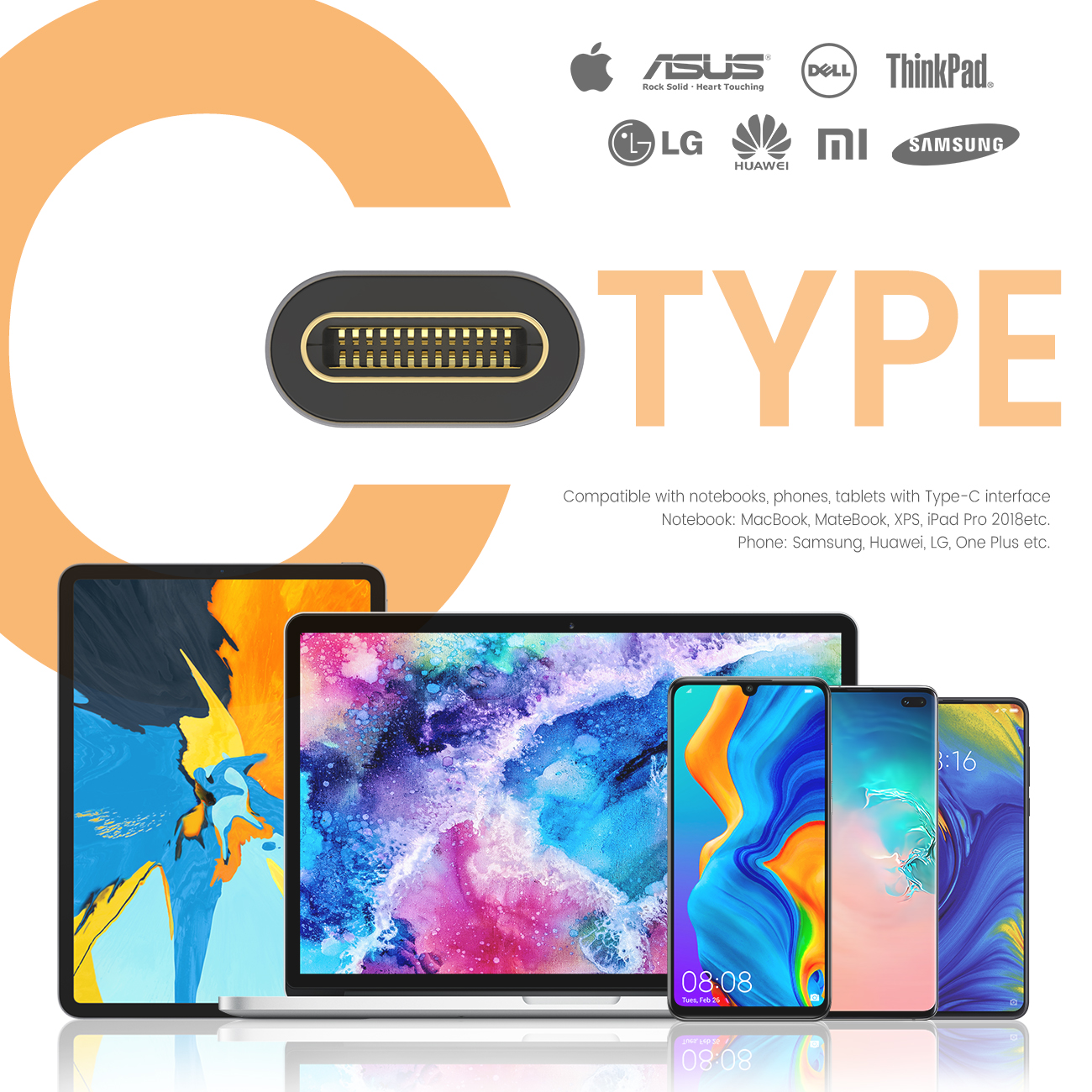 ODOMY 9-in-1 USB Ports Type-C Hub Adapter