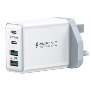 40W USB-C Fast Charger Plug with 4 Ports