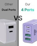 40W 4-Port USB-C Fast Charger Adapter