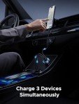 UGREEN 3-Port USB-C Car Charger Adapter 30W