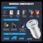 Mini 60W Dual USB-C Fast Car Charger Set