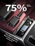 LISEN 57W Retractable USB-C Car Charger Adapter
