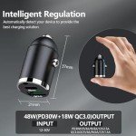 Dual Port USB-C Fast Car Charger 30W