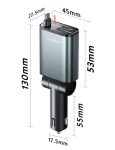 LISEN 57W Retractable USB-C Car Charger Adapter