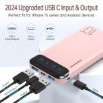 Slim 10000mAh USB-C Power Bank with LED Display