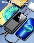 15000mAh Fast Charging USB-C Power Bank with Cables