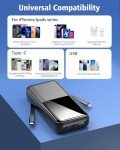 15000mAh Fast Charging USB-C Power Bank with Cables