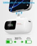 Compact 5000mAh USB-C Fast Charger with LED Display