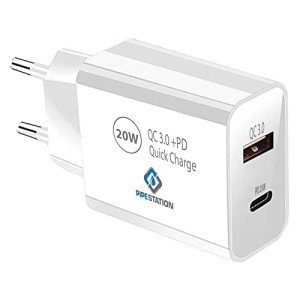 20W Fast Charge USB-C & USB-A EU Plug