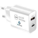 20W Fast Charge USB-C & USB-A EU Plug