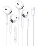 2-Pack USB-C Earbuds with Mic & Volume Control