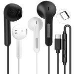 2 Pack USB-C Wired Headphones with Mic & Control