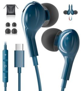 USB-C Headphones with Microphone for Smartphones