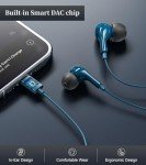 USB-C Headphones with Microphone for Smartphones