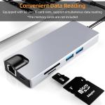 USB-C 8-in-1 Hub Converter, Aluminum Shell