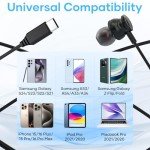 Bakibo USB-C In-Ear Headphones with Mic - Grey