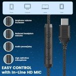 Cowyawn USB-C Over-Ear Headphones with Mic
