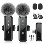 2-Pack Wireless Lavalier Mic for USB-C Devices