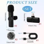 USB-C Wireless Lavalier Microphone with Noise Cancellation