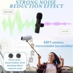 USB-C Wireless Lavalier Microphone with Noise Cancellation