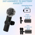USB-C Wireless Lavalier Microphone with Noise Cancellation