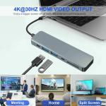 USB-C Hub with 7 Ports and HDMI 4K Adapter