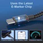 5-Pack 6FT USB-C to USB-C Fast Charging Cables