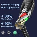 5-Pack 6FT USB-C to USB-C Fast Charging Cables