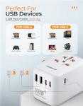 TESSAN 100W GaN Universal Travel Adapter with USB Ports